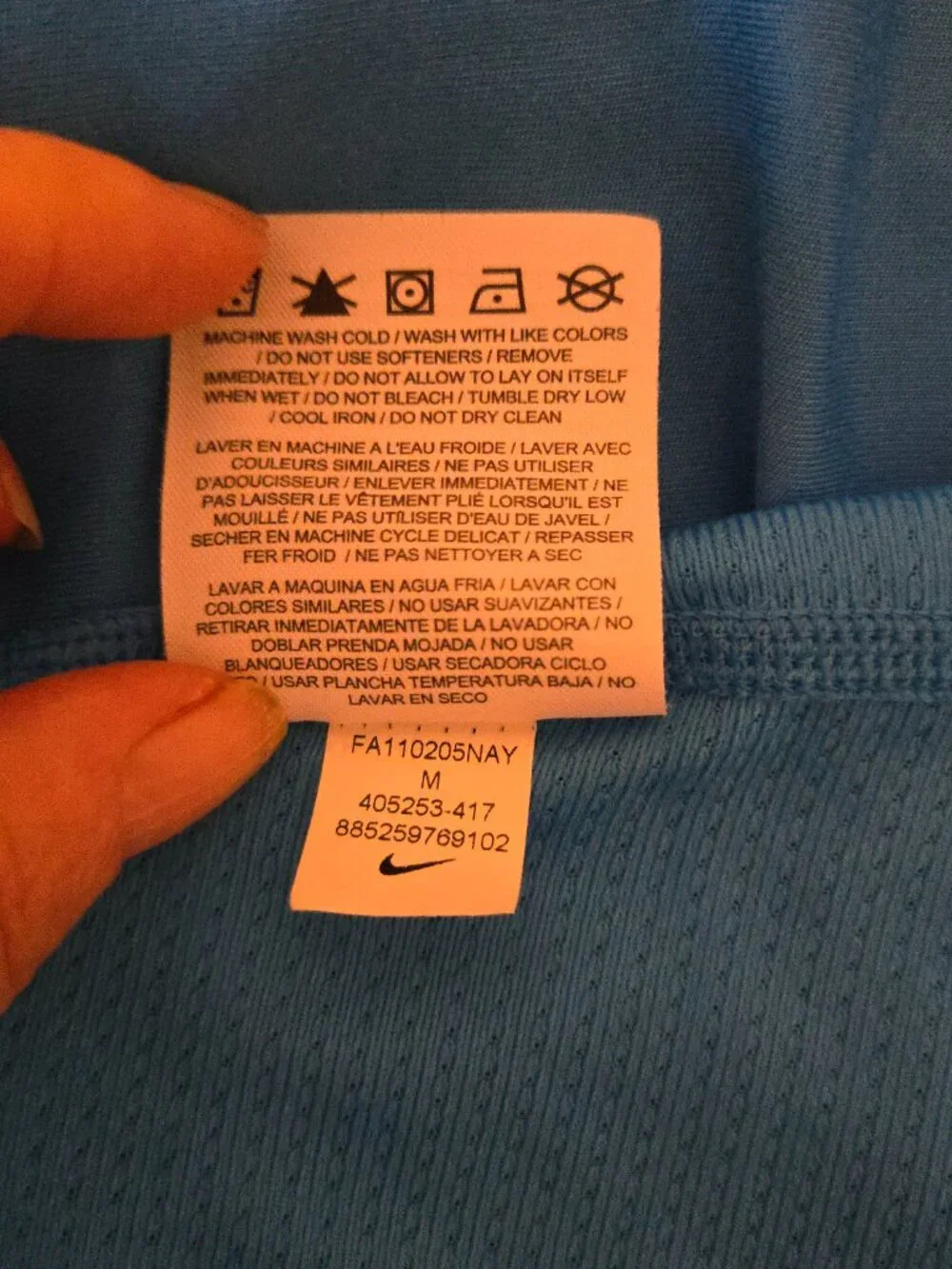 Nike Men’s Dri-FIT Miler Running Tank Top Blue Size M Thailand